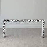 Parson Table-Zebra Lacquer-مدخل بارسون - طلاء الحمار الوحشي