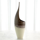 Curved Vase-Amethyst Drip-Tall Stem