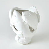 Circulating Fish Vase-Matte White