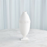 Greek Key Vase-White- Small-مزهرية المفتاح اليوناني-أبيض- صغير