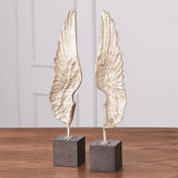 Wings Sculpture-Silver Leaf-Pair-منحوتة على شكل ورق