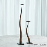 Chiseled Candle Holder-Tall-حامل شموع منحوت - طويل القامة