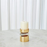 Romano Brass Candle Holder-Short-حامل شموع نحاس رومانو - قصير القامة