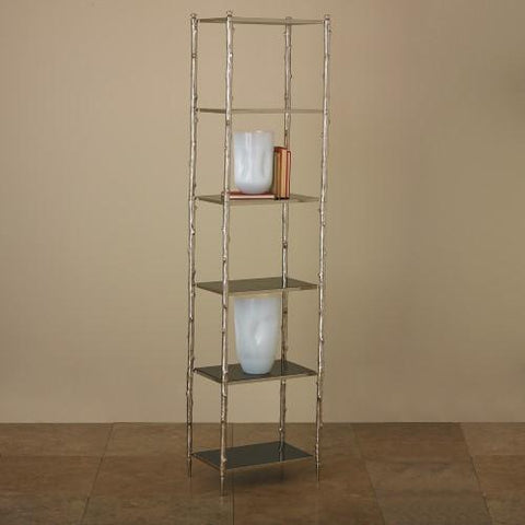 Arbor Etagere-Nickel/Black Granite(رفوف من النيكل بأسطح من الغرانيت الأسود)