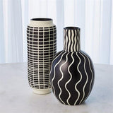 Graphic Gourd Vase-Black/White