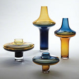 Tall Amber Over Cobalt Vase-Large(مزهرية طويلة باللونين العنبري والأزرق - كبيرة)