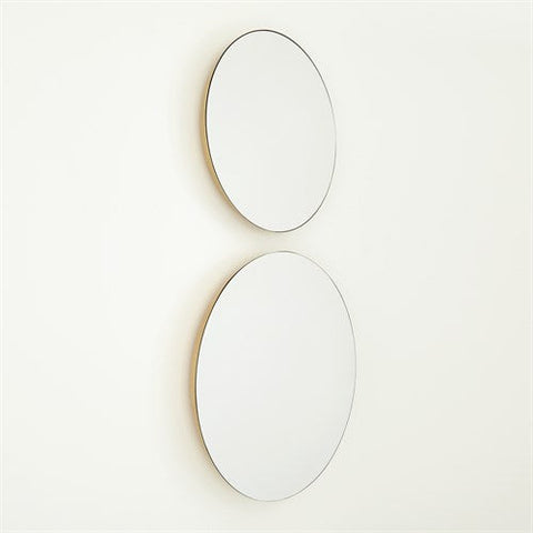 Frameless Mirror-Antique Brass-Sm