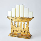 Brutalist Candelabra-Gold Leaf