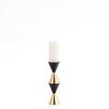 Italian Diamond Candle Holder-Bronze/Brass-Sm